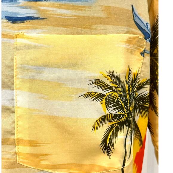 Sundek Vintage Men’s Size Large Rayon Hawaiian Shirt Excellent Condition w/Tags - Picture 4 of 10